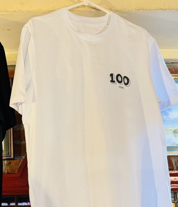 T-Shirt - White Double Sided “100 Years, We’re Still Standing” - Image 4